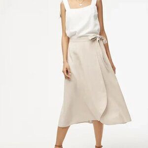 J. Crew Factory pull-on faux-wrap skirt, small